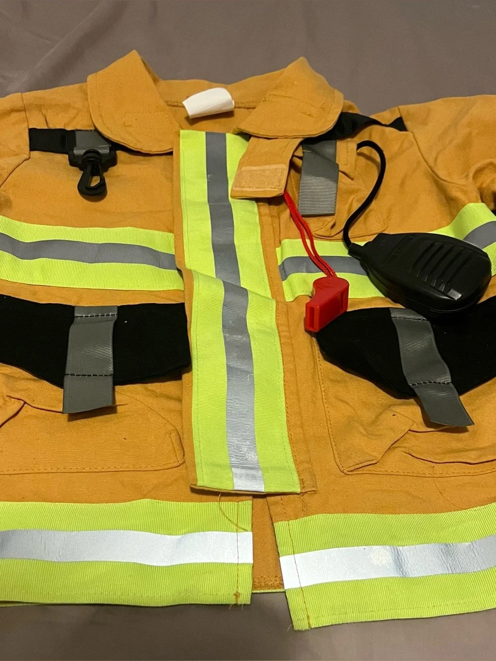 Teetot Firefighter Costume 2 Piece Unisex Child Size 3-4 Years Halloween dressup
